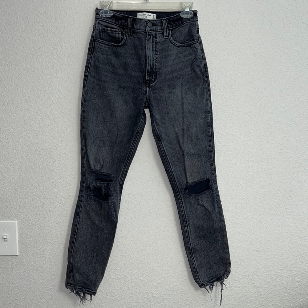 Abercrombie & Fitch Faded Black The Skinny High Rise Jeans